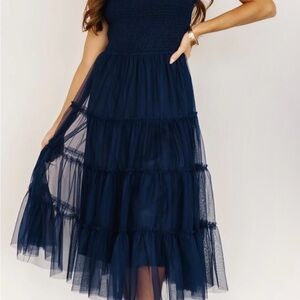 Elegant Navy Blue  Dress